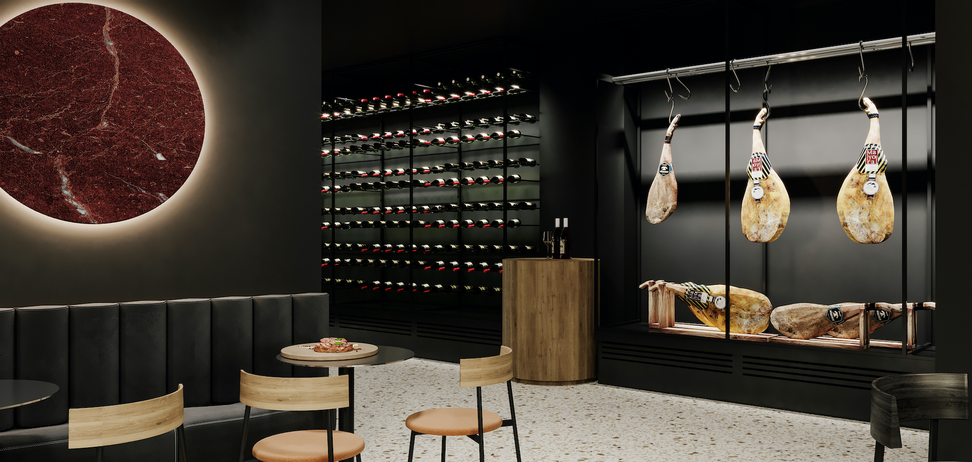 Realistic butcher shop rendering