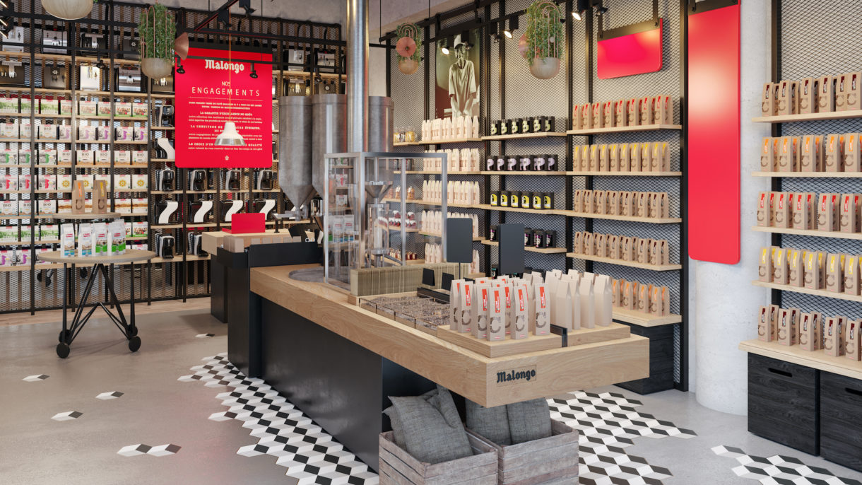 Nice coffee shop rendering