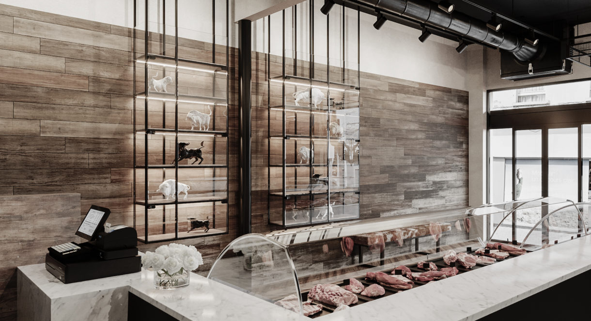 Butcher shop 3D visualization