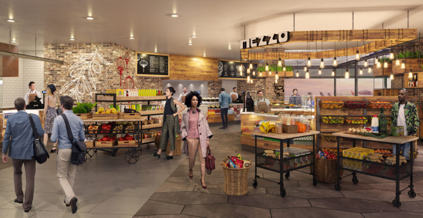 Oakland airport supermarket 3D render