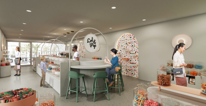 Candy store 3D interior design