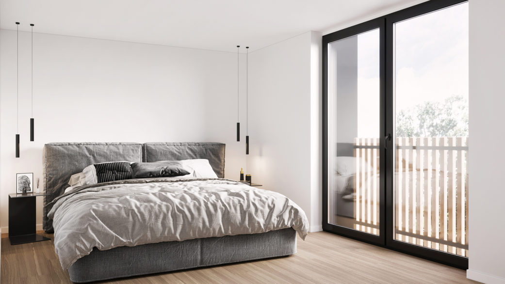 nofuss bedroom 3D rendering