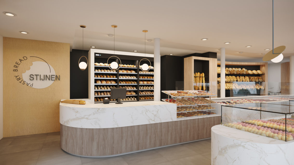 Bakery counter 3D render