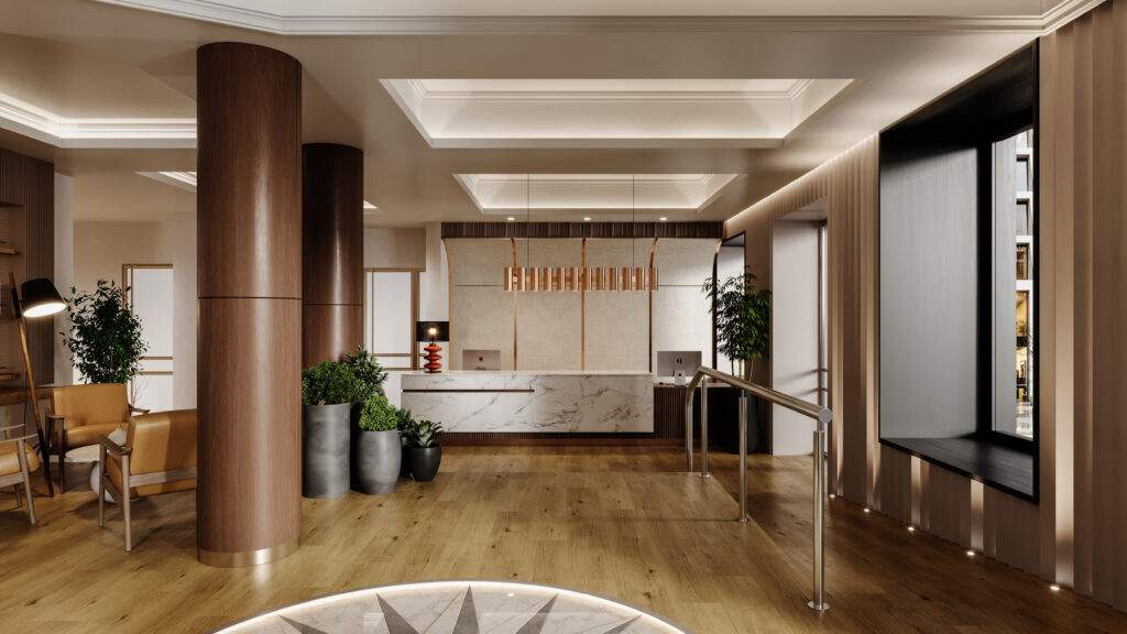 3D hotel design visualization project for NPrieto Studio | nofuss