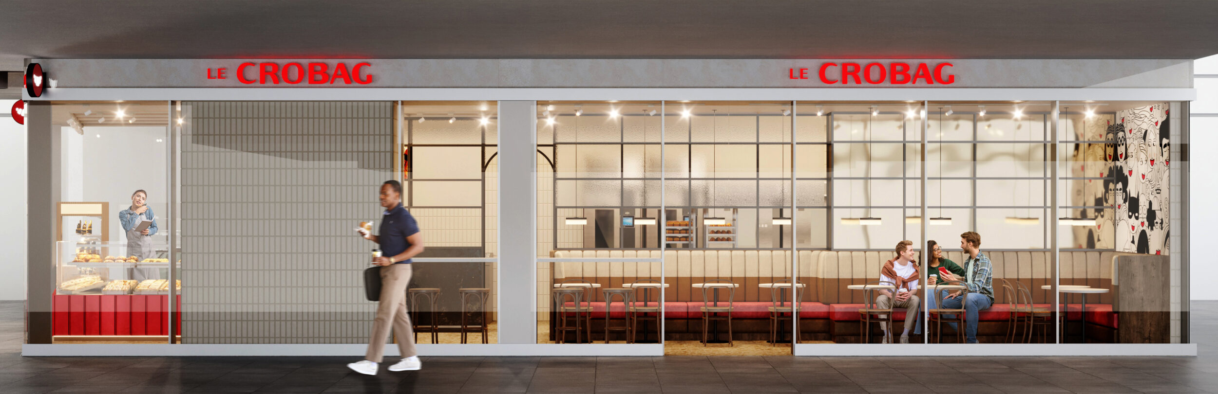 Storefront 3D rendering