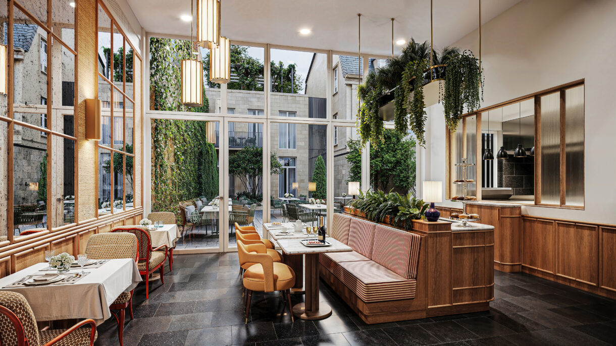 hotel restaurant render