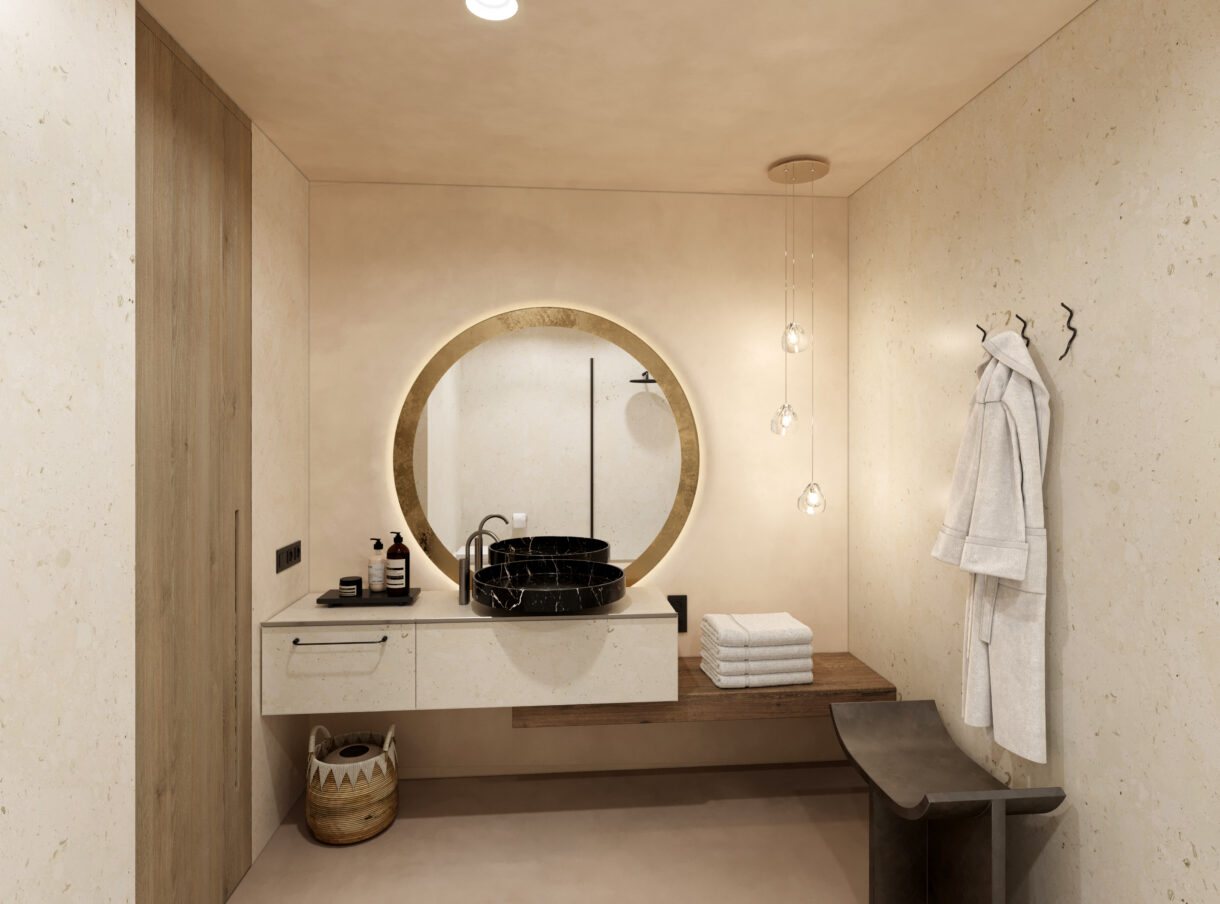 Hotel bathroom 3D visual