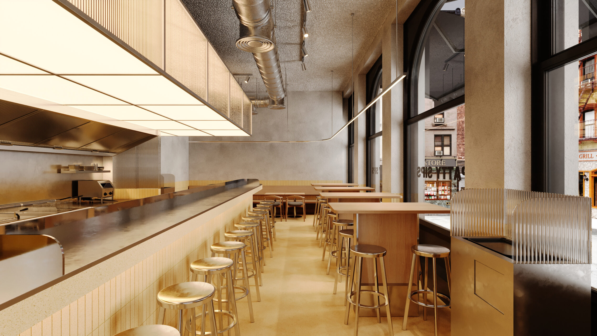 Burger restaurant 3D visual