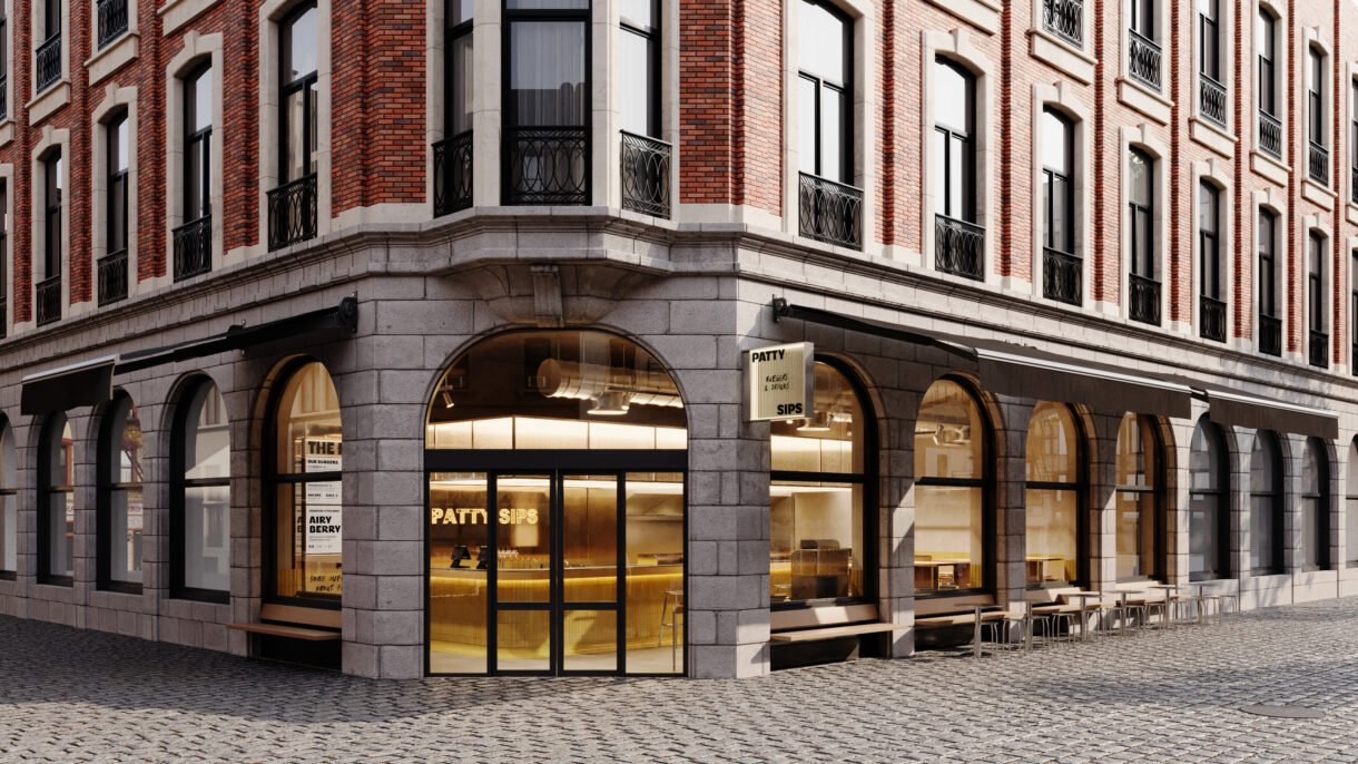 Building exterior facade 3D visual