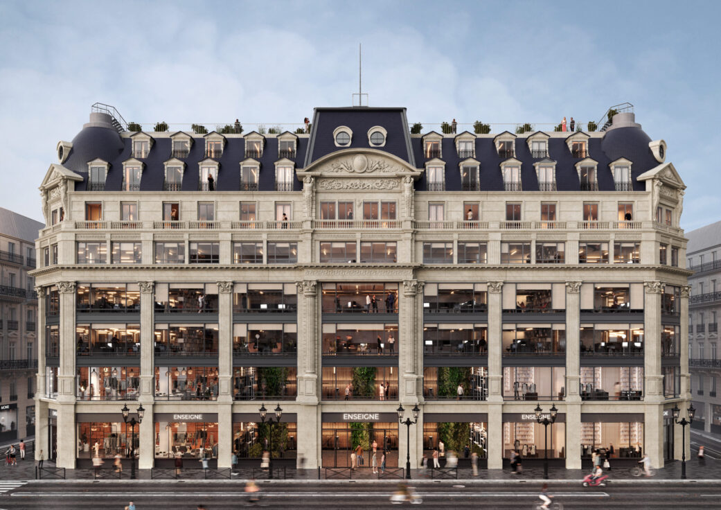Paris building architectural visualization