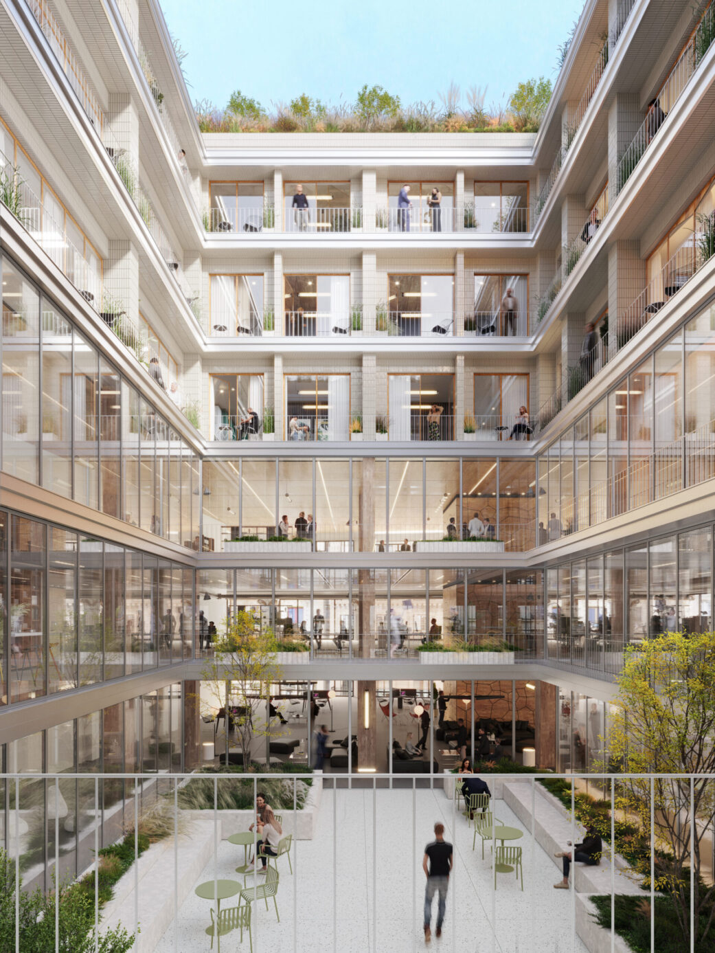 Building courtyard 3D visual